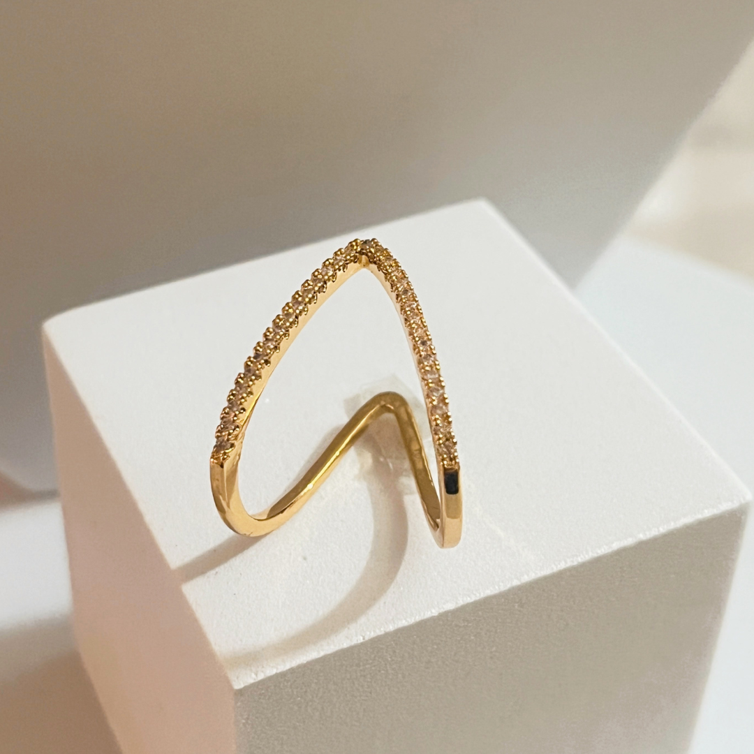 Snake Chain + Snake Bracelet + Classic V Diamond Studded Adjustable Ring + Cartier Inspired Love Bracelet Kada Gold Plated Combo
