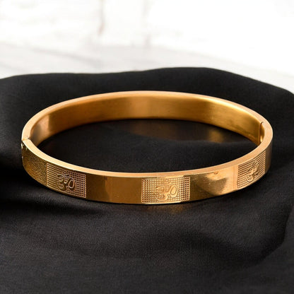 Golden Om Engraved Men’s Kada