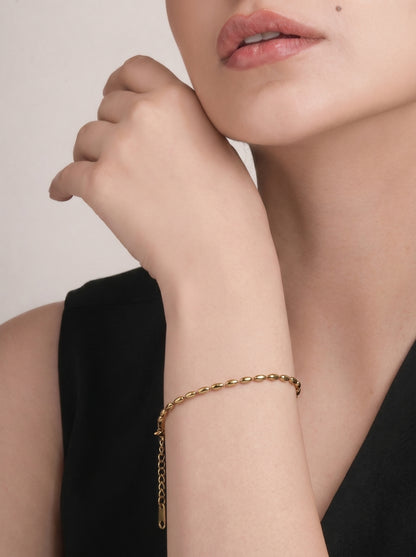Golden Oval Glow Bracelet