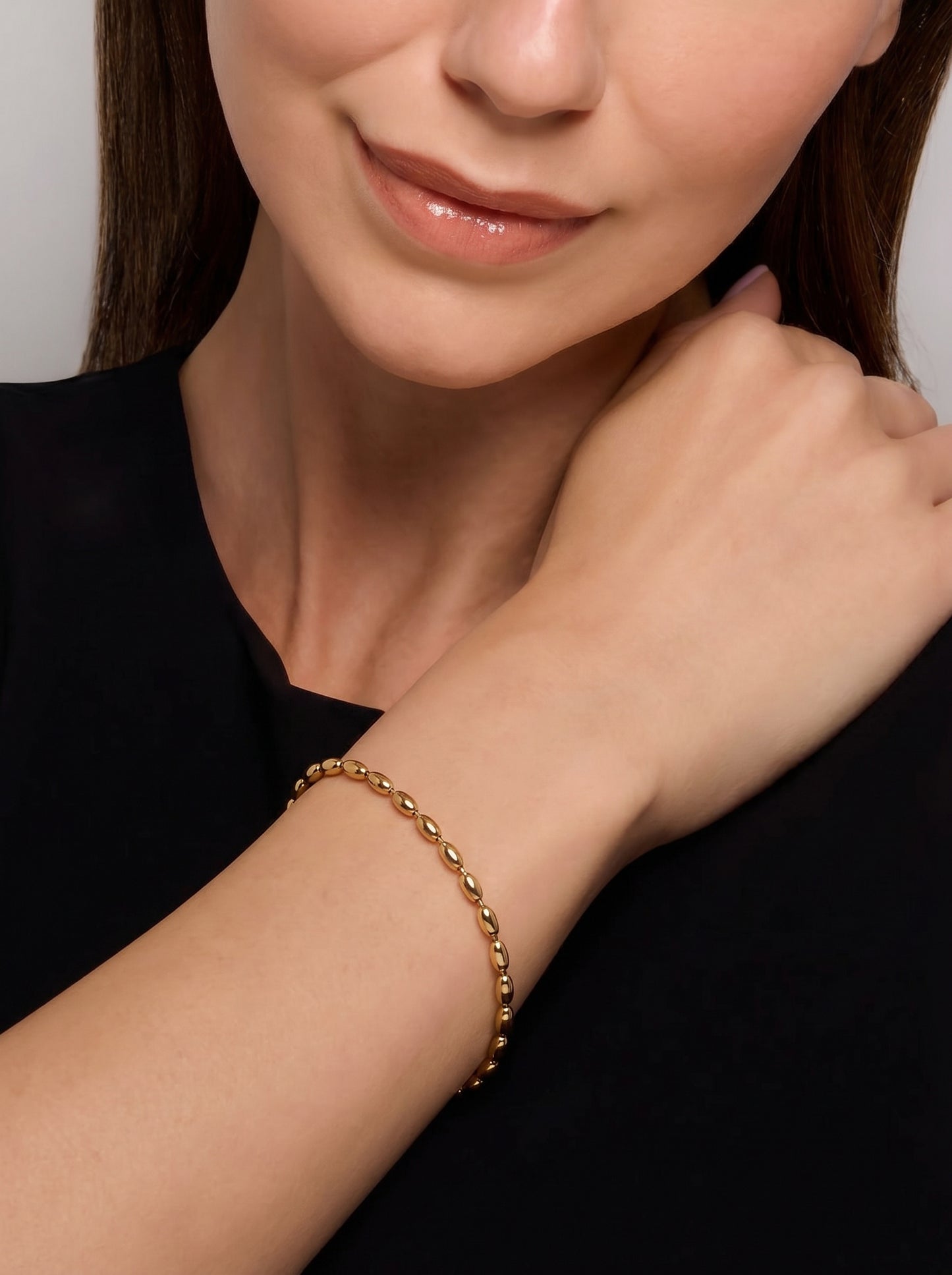 Golden Oval Glow Bracelet