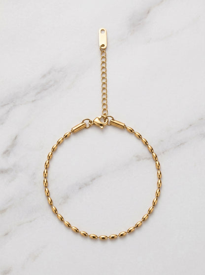 Golden Oval Glow Bracelet