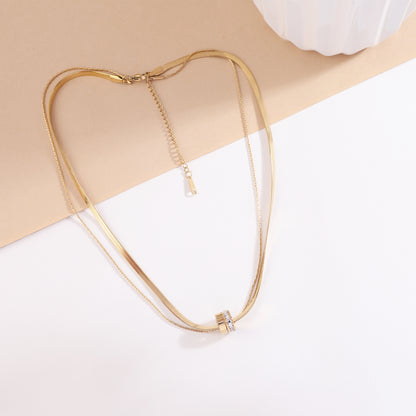 Gilded Rings Layered Necklace