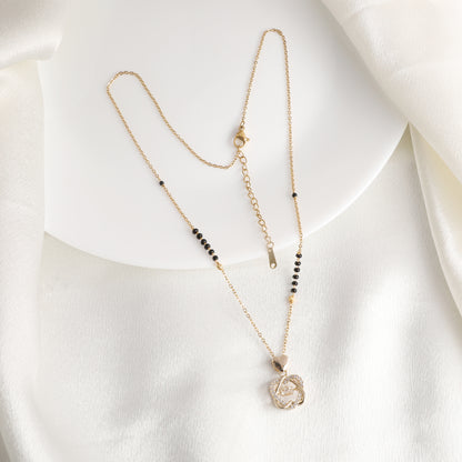 Crystal Heart Mangalsutra
