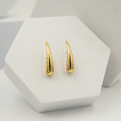 Pearl Strip Earrings Gold Plated + Sun Necklace Gold Plated + Cartier Inspired Love Bracelet Kada 18K Gold Plated