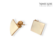 Classic White Earrings NLE103RG Gold Plated, Waterproof and Anti-Tarnish