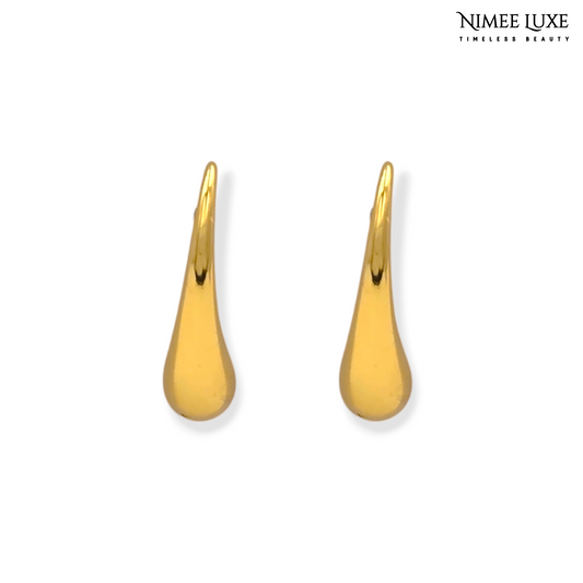 Arch Dangling Gold Earrings NLE132G Gold Plated, Waterproof and Anti-Tarnish