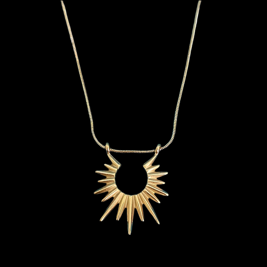 Sun Necklace 18K Gold Plated, Waterproof and Anti-Tarnish