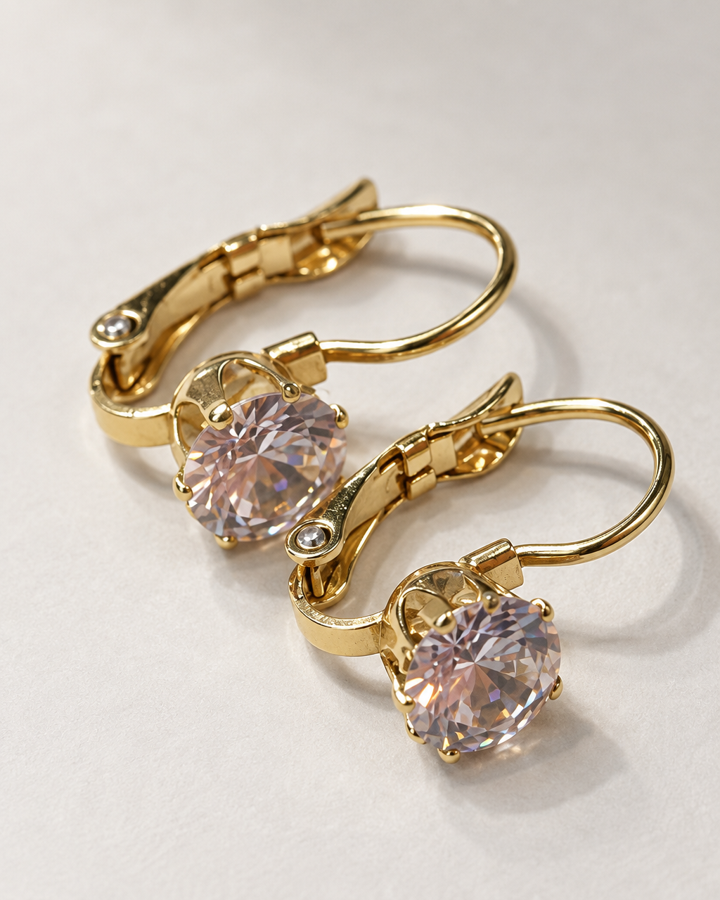 Dainty Solitaire Earrings