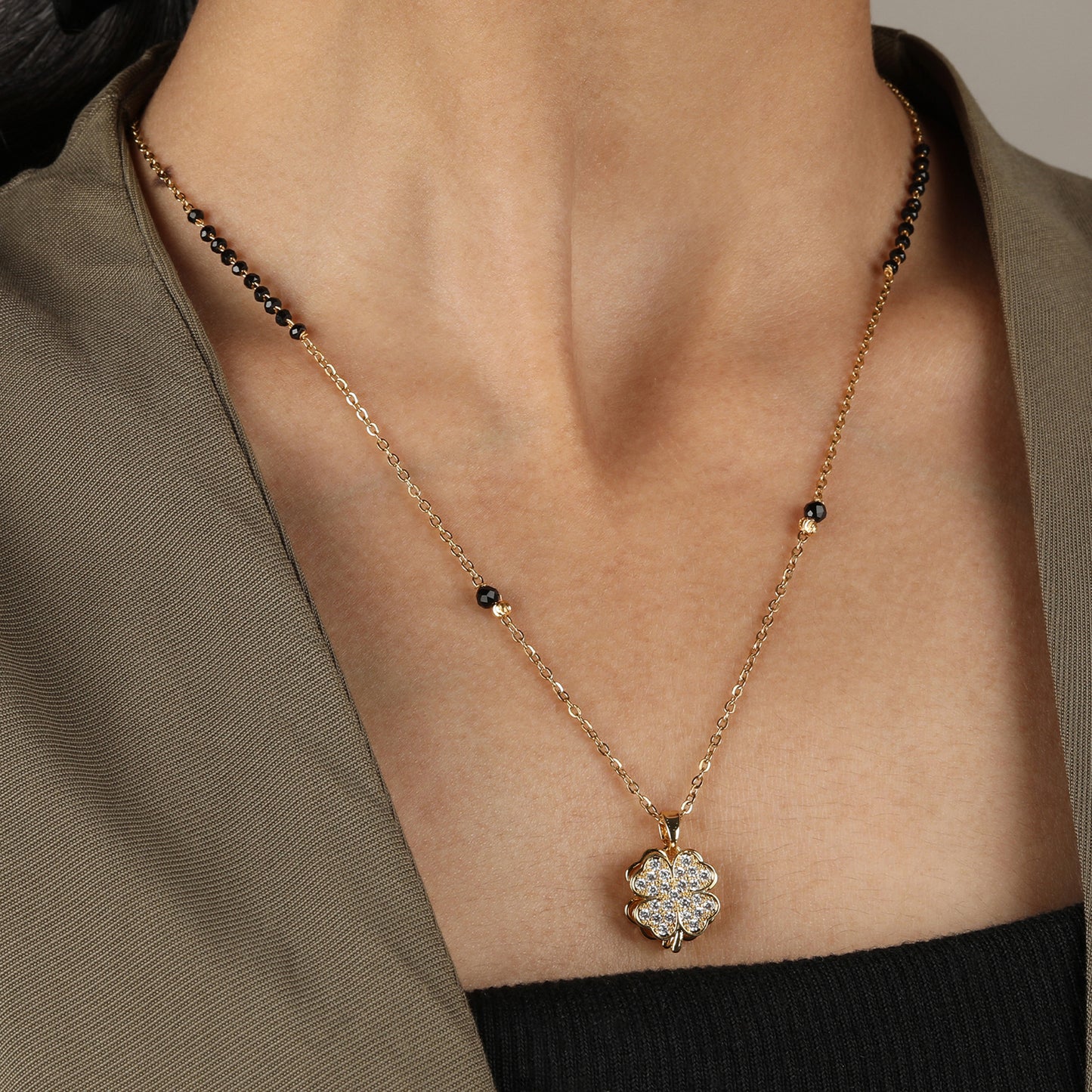 Petals Zircon Mangalsutra