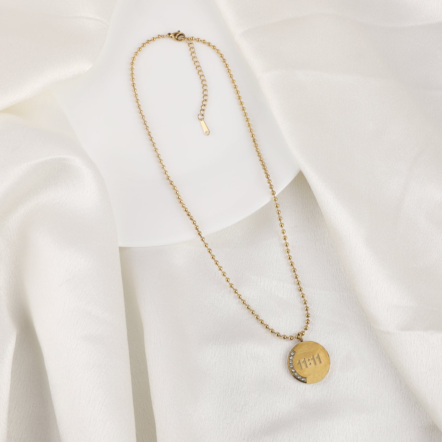 11:11 Diamond Necklace  Gold Plated, Waterproof and Anti-Tarnish
