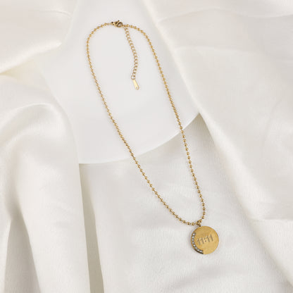 11:11 Diamond Necklace  Gold Plated, Waterproof and Anti-Tarnish