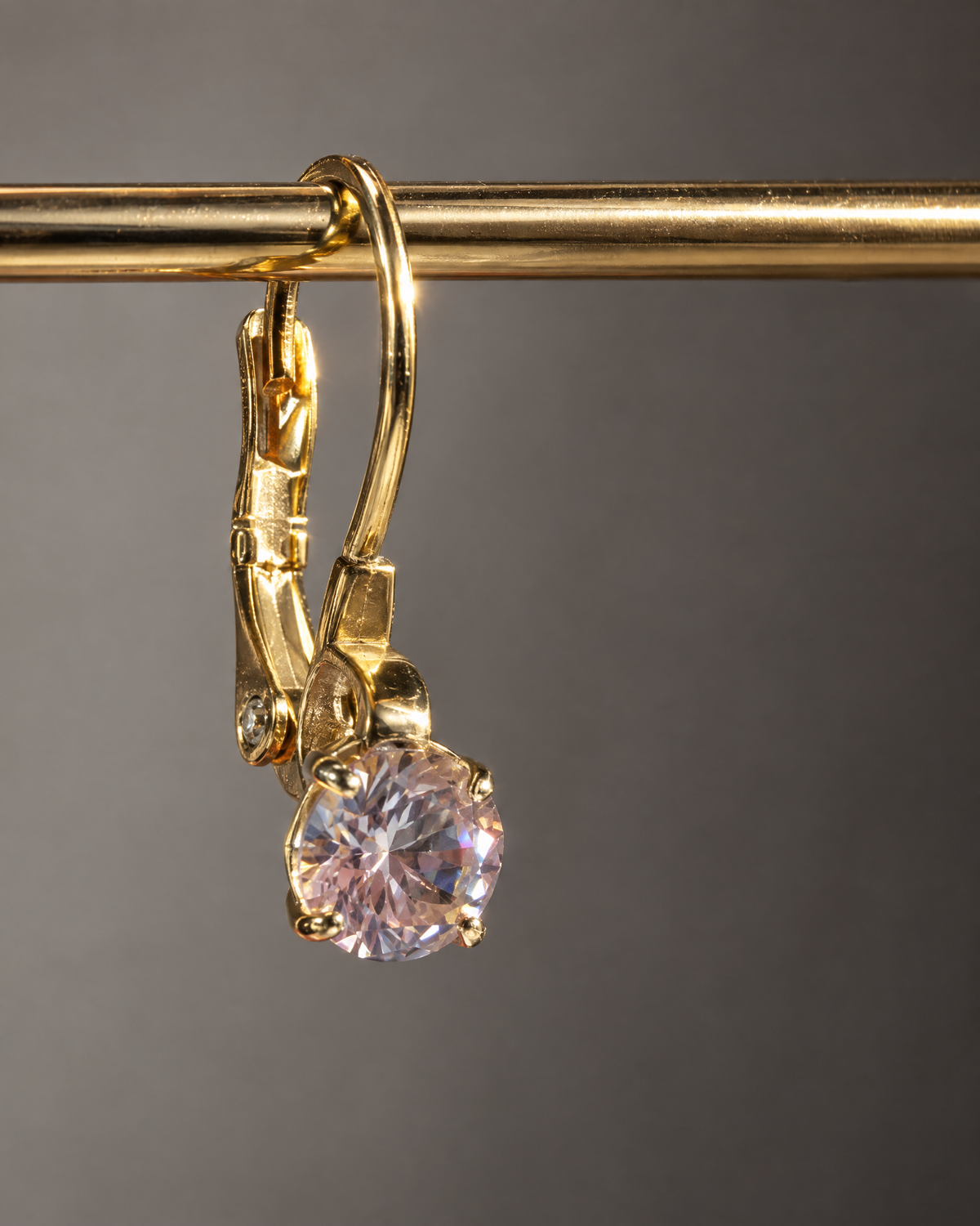 Dainty Solitaire Earrings
