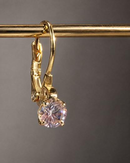 Dainty Solitaire Earrings
