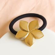 Floral Hair Tie 18K Gold Plated HT2