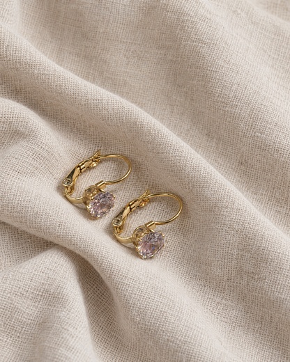 Dainty Solitaire Earrings