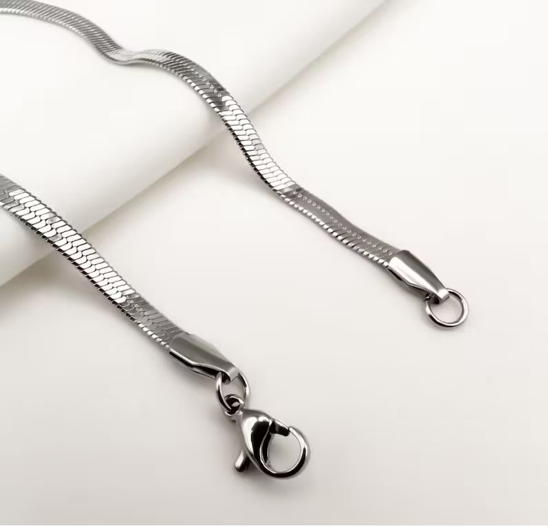 Silver Flat Snake Bracelet