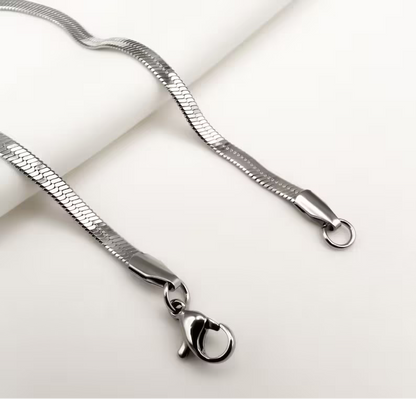 Silver Flat Snake Bracelet