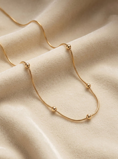 Vintage Snake 2.0 Chain 18K Gold Plated, Waterproof and Anti-Tarnish 18"