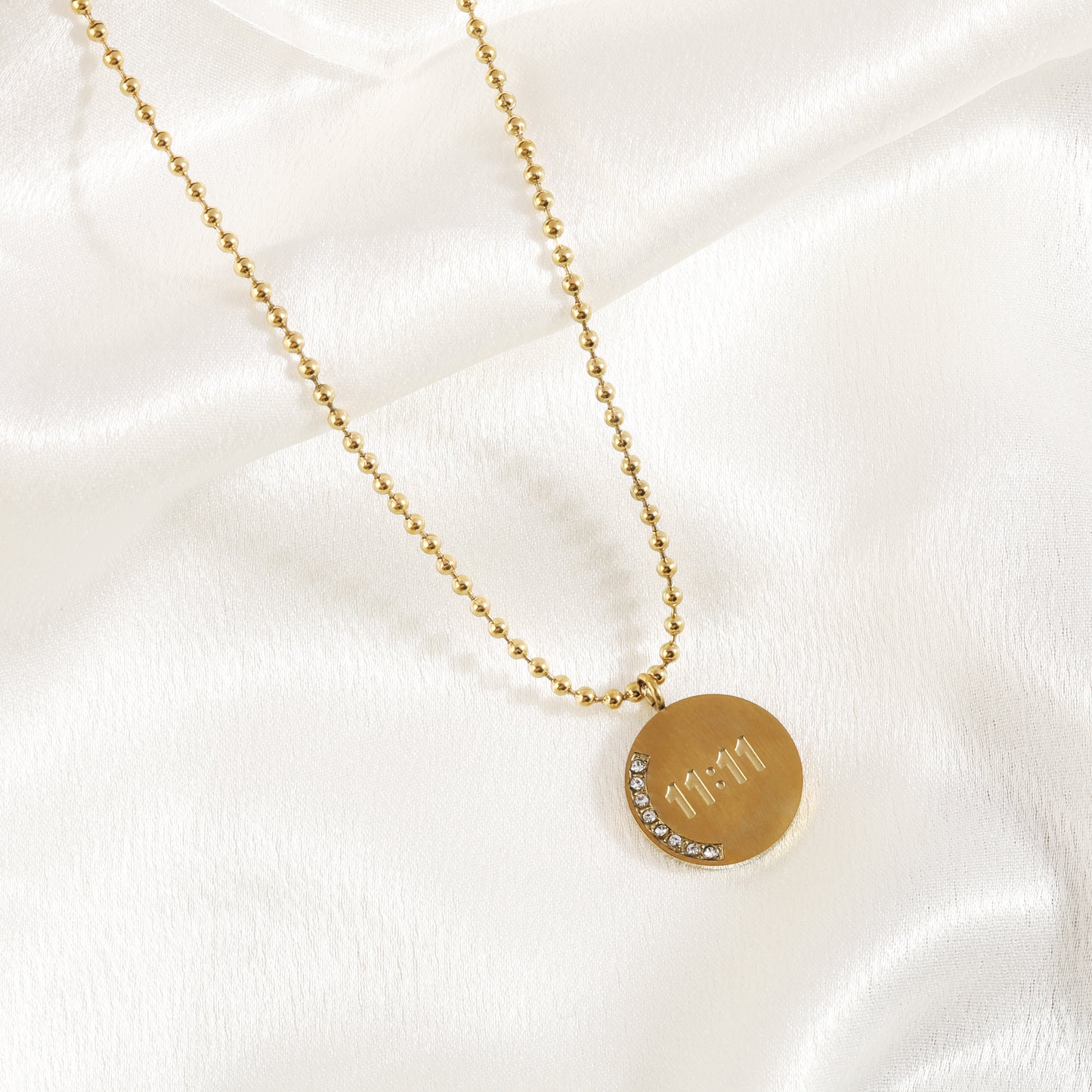 11:11 Diamond Necklace  Gold Plated, Waterproof and Anti-Tarnish