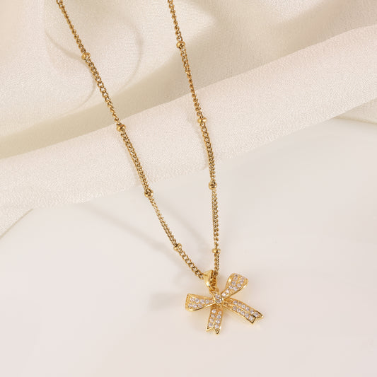 Iced Bow Necklace