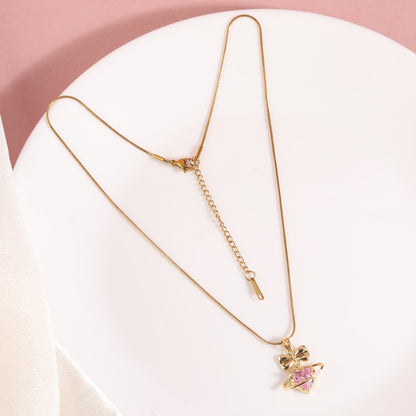 Rose Bow Necklace
