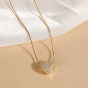 Eternal Spark Heart Pendant Necklace