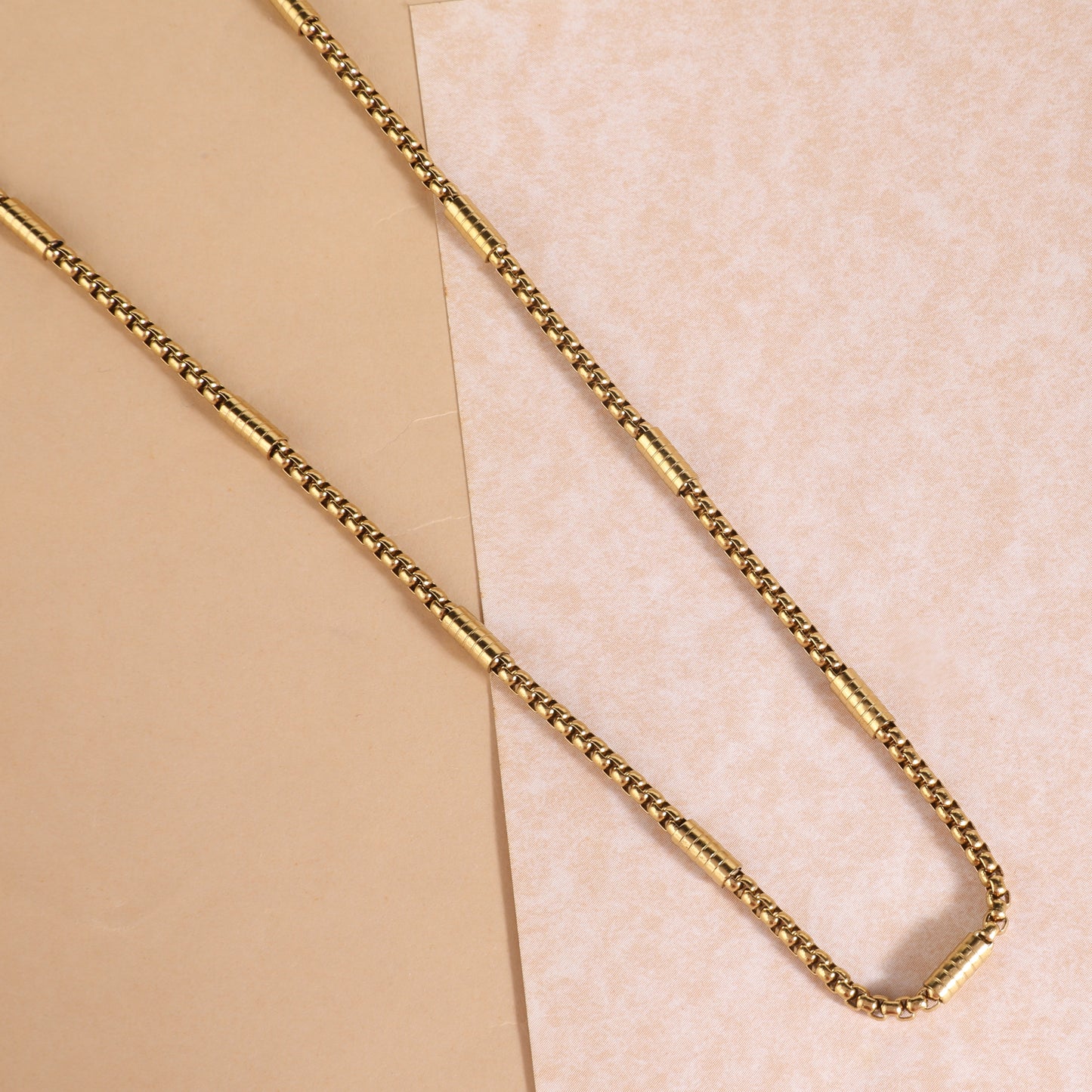 Gold Grid Alpha Men's Chain