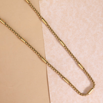 Gold Grid Alpha Men's Chain