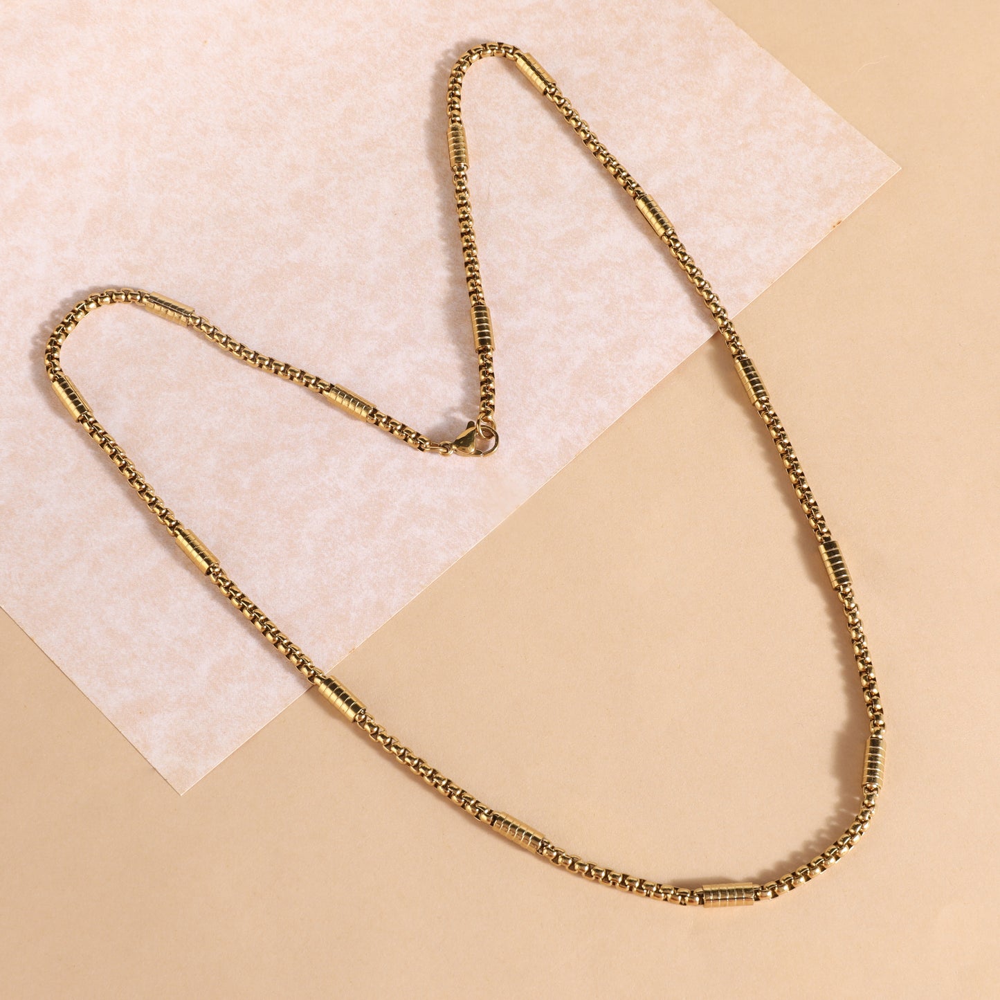 Gold Grid Alpha Men's Chain