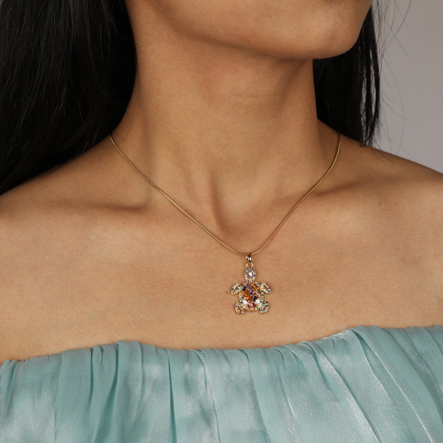 Spectrum Shell Pendant Necklace
