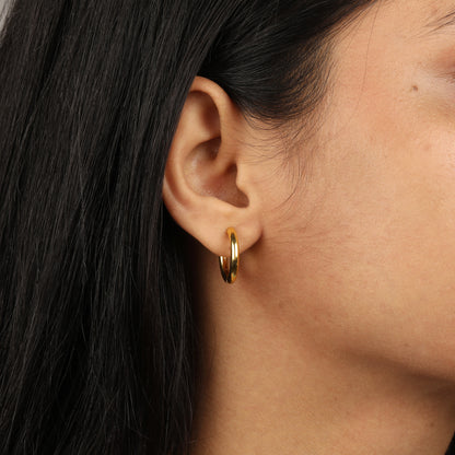 Gilded Essential Gold Hoops – Set of 3 Earrings
