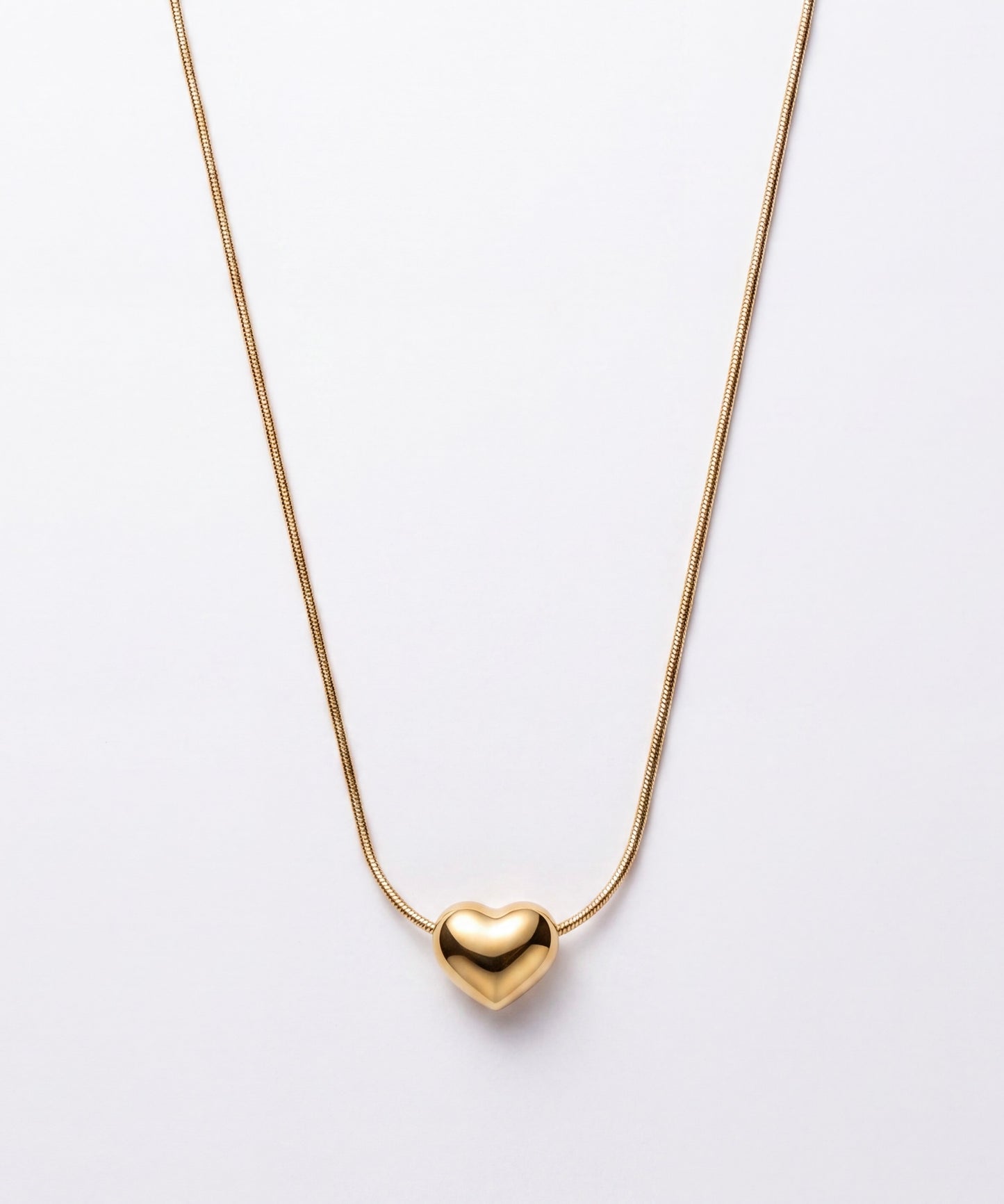 Jade Heart Necklace Gold Plated, Waterproof and Anti-Tarnish