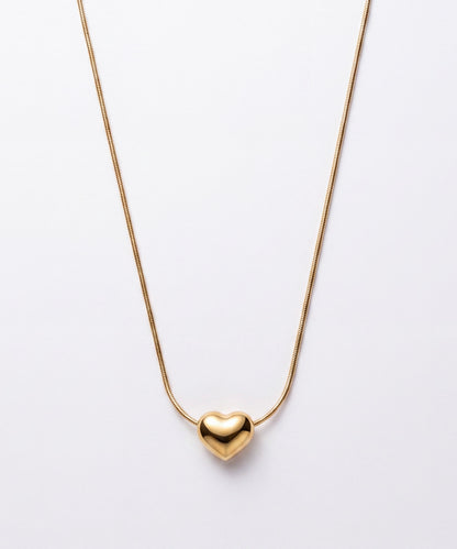 Jade Heart Necklace Gold Plated, Waterproof and Anti-Tarnish