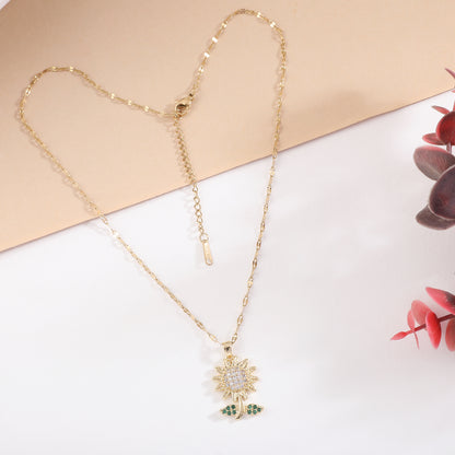 Iced Sunflower Necklace