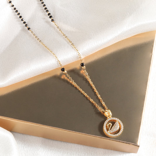 Swan Zircon Mangalsutra