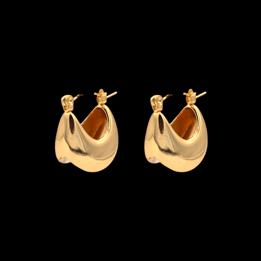 Classic Hoops Gold Earrings NLE121G Gold Plated, Waterproof and Anti-Tarnish