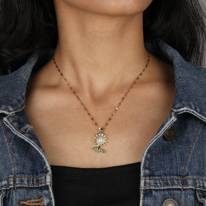 Iced Sunflower Necklace