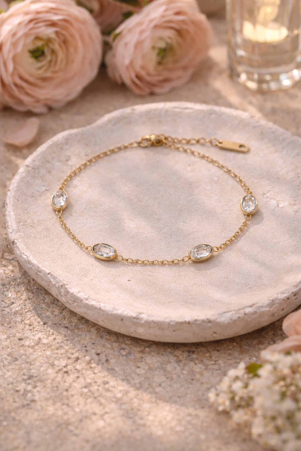 Diamond Necklace, Crown Diamond Necklace, Dazzling Diamond Bracelet & Four Crystal Bracelet Combo