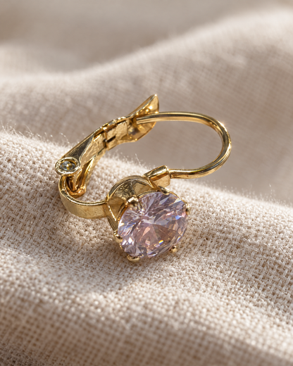 Dainty Solitaire Earrings