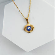 Lashes Evil Eye Necklace Gold Plated, Waterproof and Anti-Tarnish