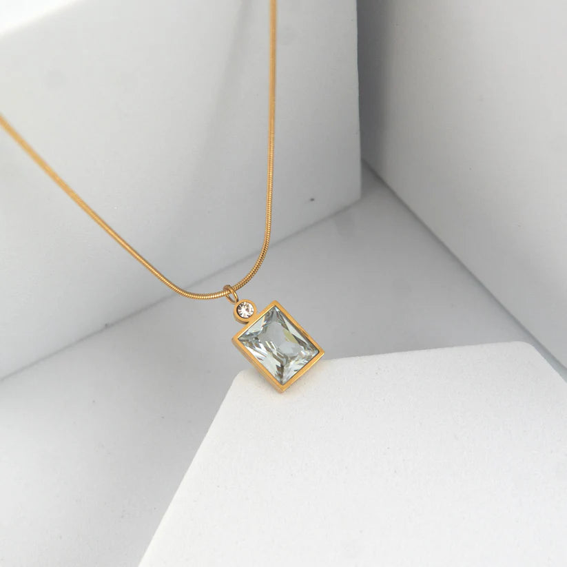 Emerald Diamond Necklace + 11:11 Diamond Necklace Combo