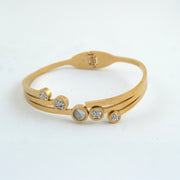 Jackstone Diamond Bracelet Kada 18k Gold Plated, Waterproof and Anti-Tarnish
