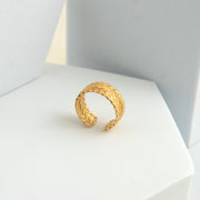 Zip Bling Adjustable Ring Gold Plated