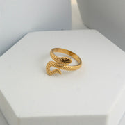 Snake Adjustable Ring Gold Plated