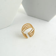 Wraparound Adjustable Ring Gold Plated