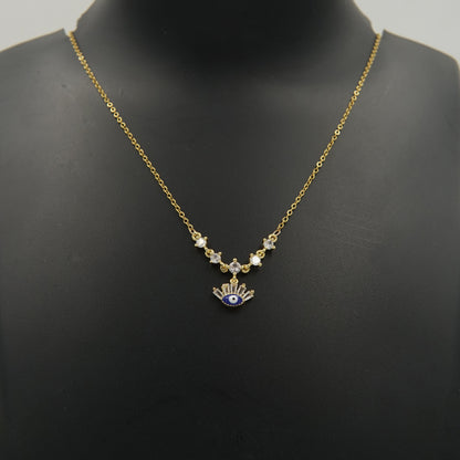 Diamond Necklace, Crown Diamond Necklace, Dazzling Diamond Bracelet & Four Crystal Bracelet Combo