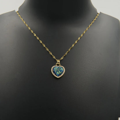 Milkyway Necklace + Golden Heart Black Beads Bracelet Combo