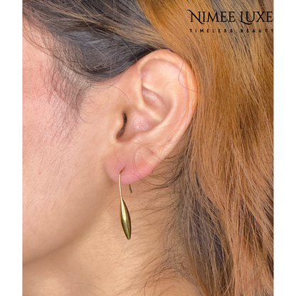 Classic Dangling Gold Earrings NLE120G Gold Plated, Waterproof and Anti-Tarnish