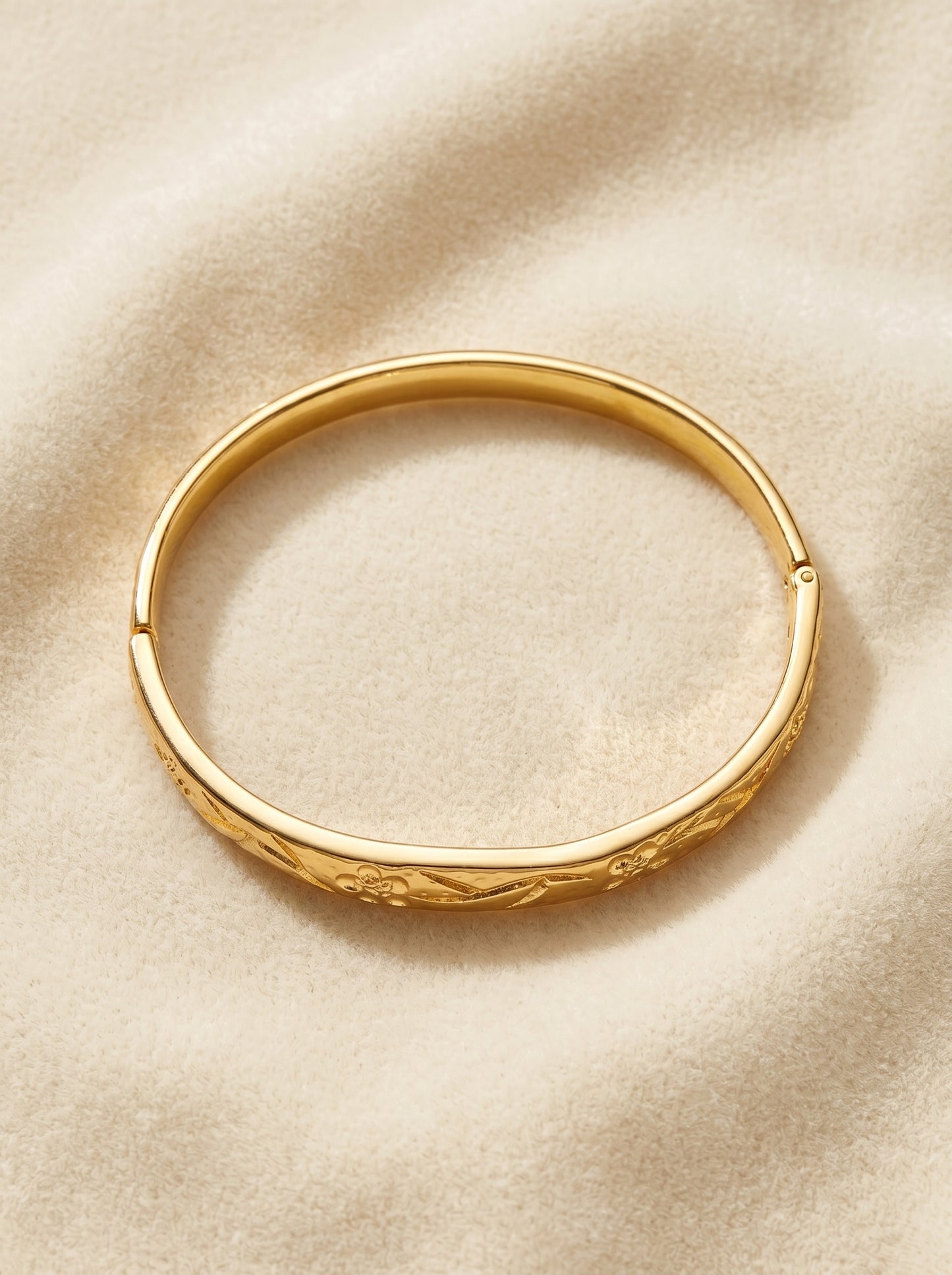 Golden Blossom Handcrafted Kada Bracelet