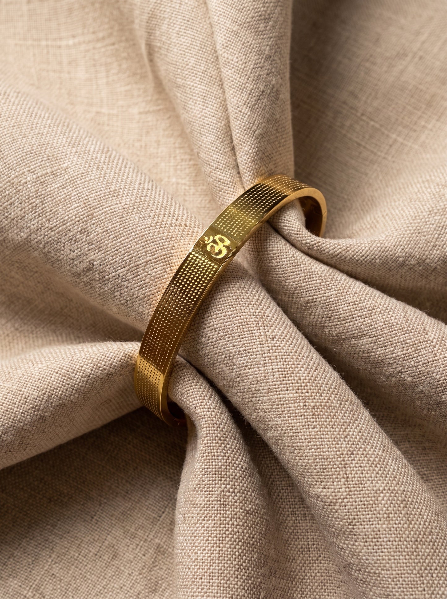 Golden Om Engraved Men’s Kada